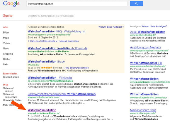 Google Wirtschaftsmediation